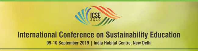 Logo of the International Conference on Sustainability Education that will be held in Delhi on Sep 9 and 10