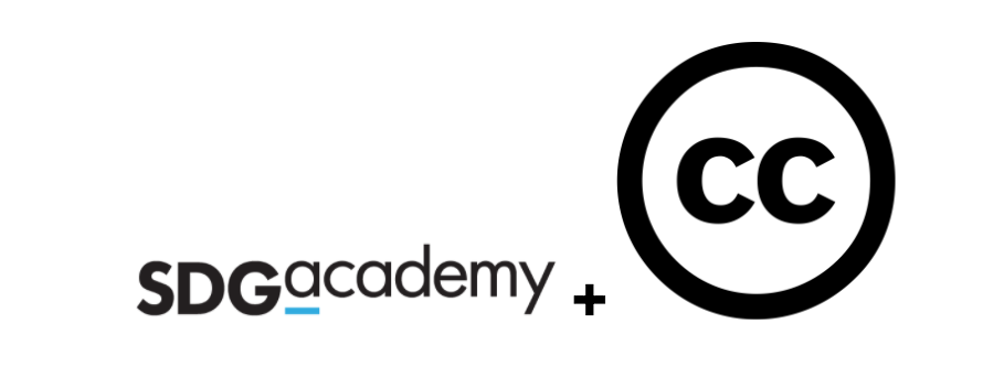 Logos of the SDG Academy and Creative Commons